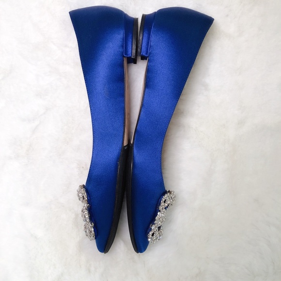 ❤️SOLD❤️Manolo Blahnik hangisi flats royal blue 35 - Picture 3 of 8